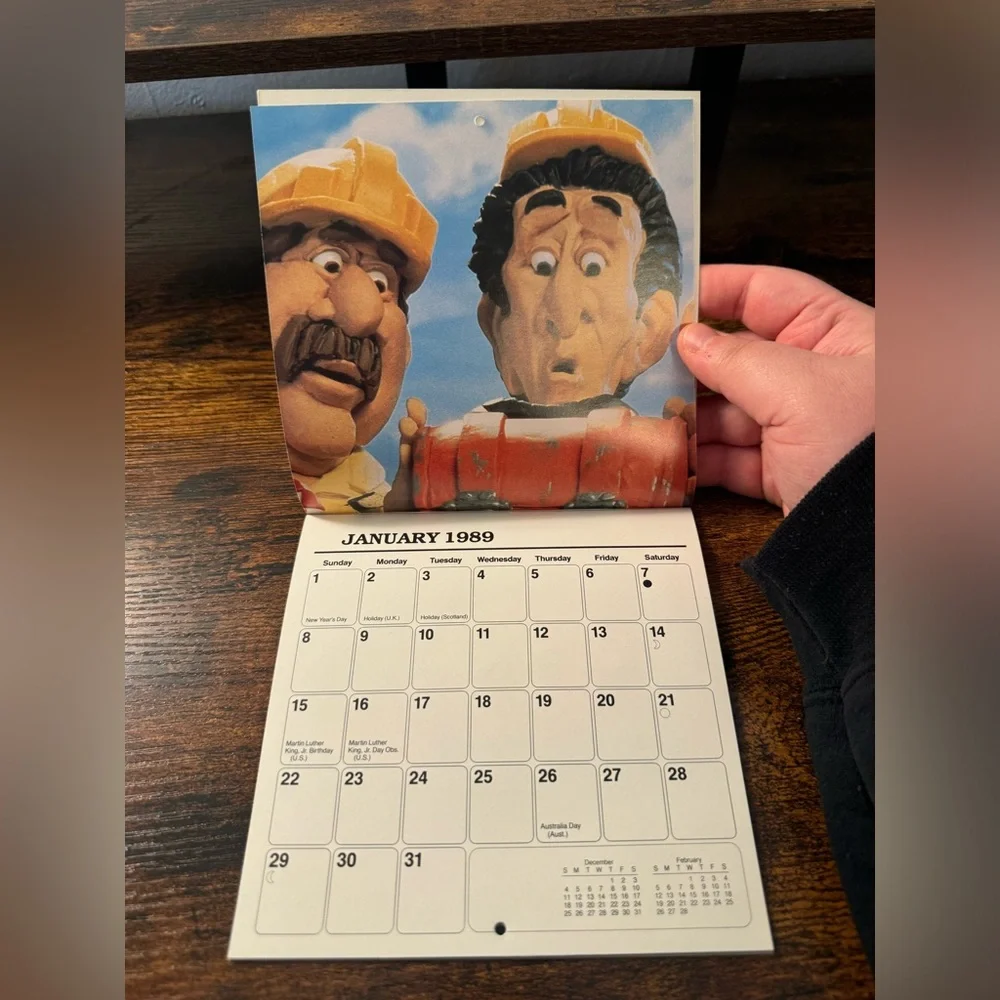 Vintage The California Raisins 1989 Mini Calendar